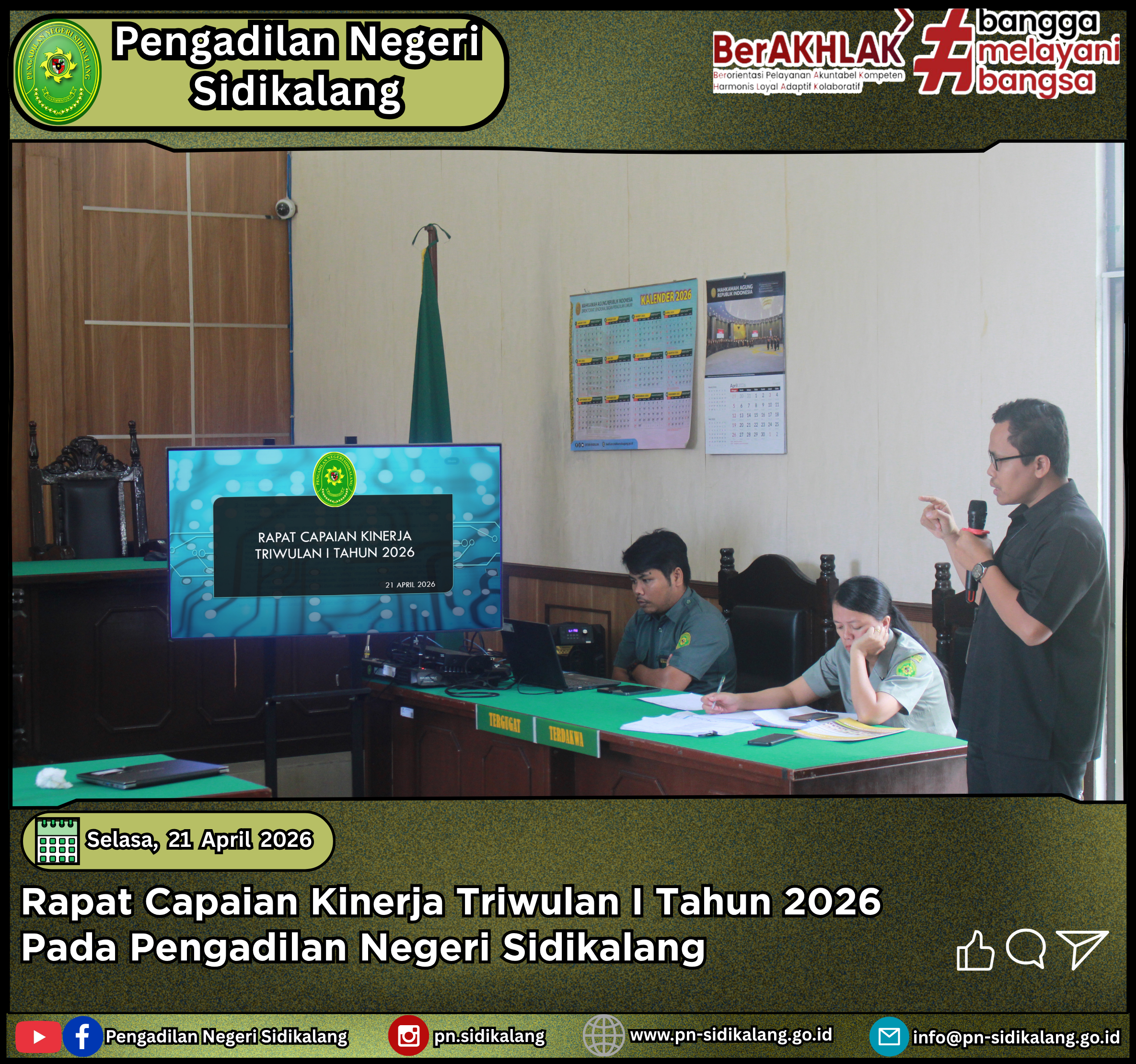 Rapat Capaian Kinerja Triwulan I Tahun 2026
